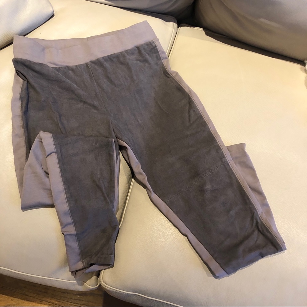 Dusty lavender ultra suede leggings high waist